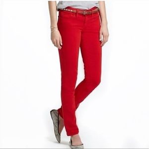 Pilcro and the Letterpress Red Skinny Jeans